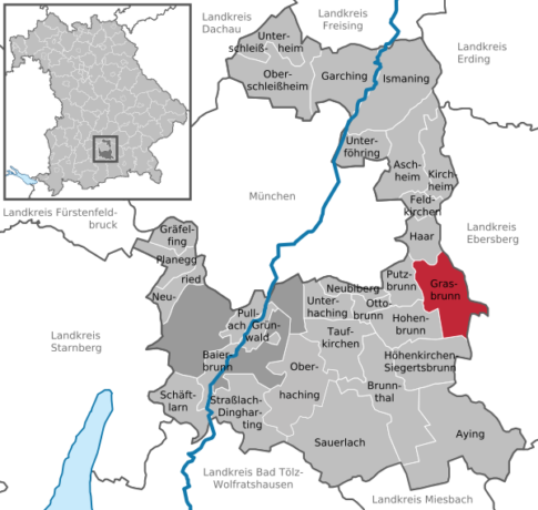 Lageplan Gemeinde Grasbrunn