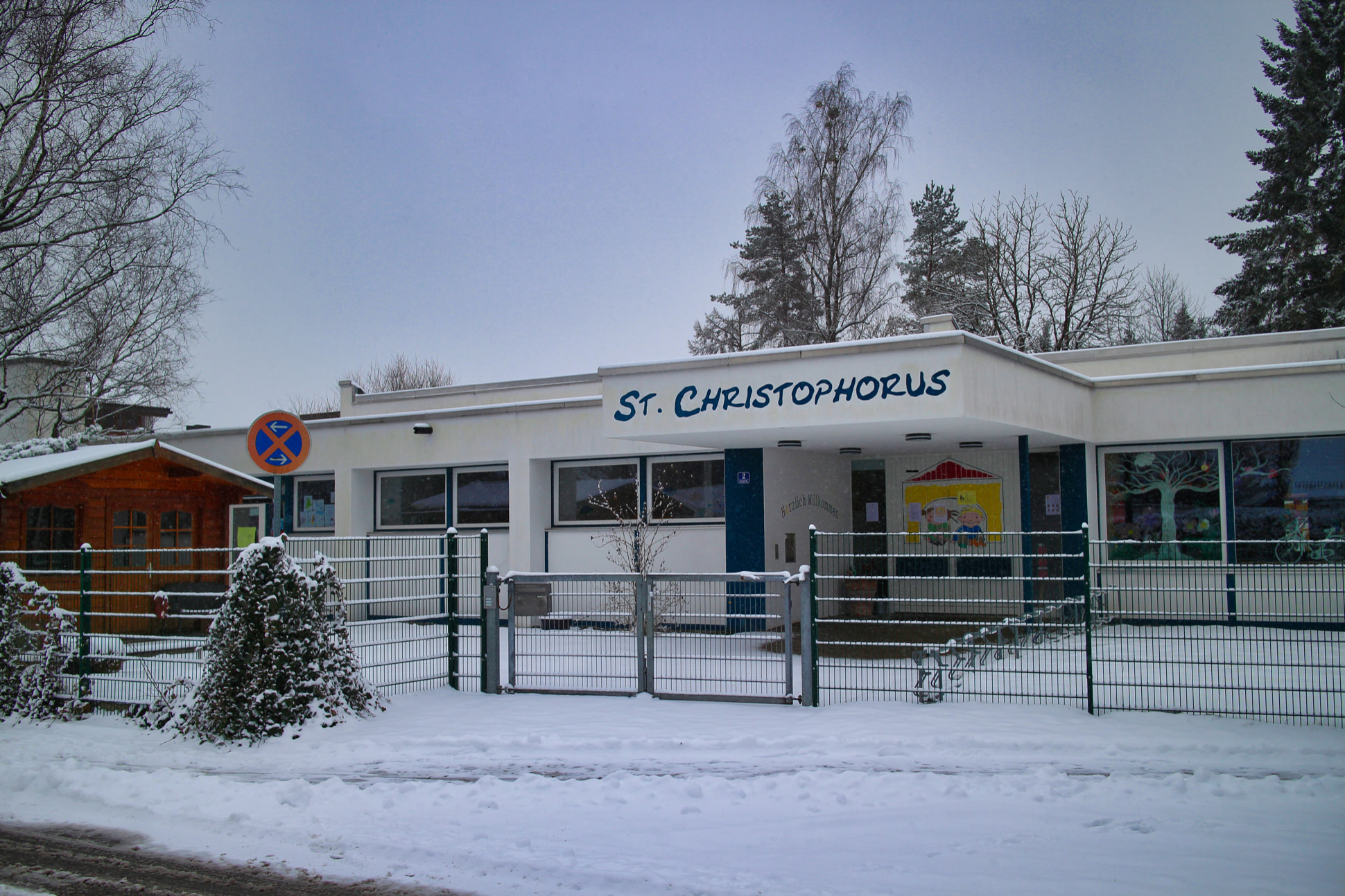 Kindergarten St Christophorus im Winter