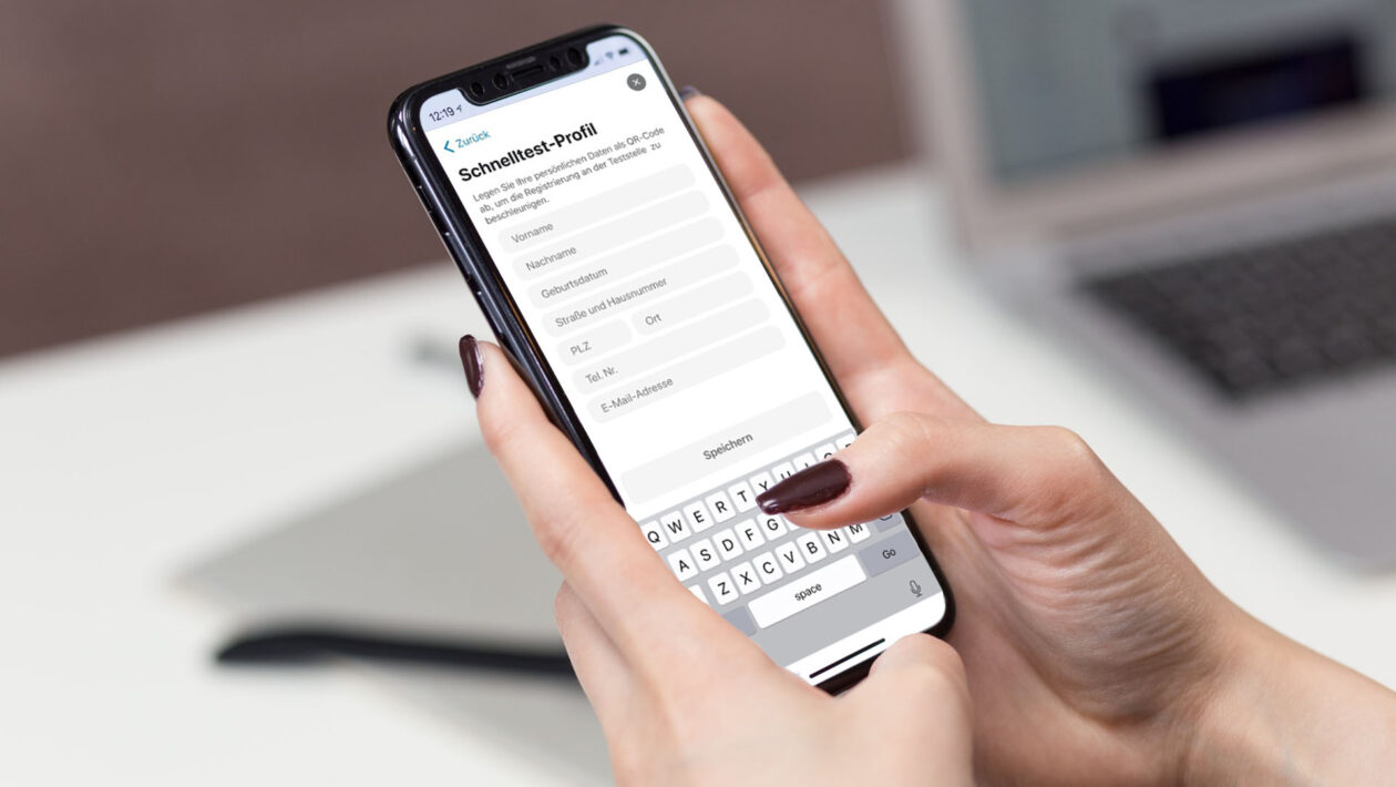 Corona-App Schnelltest Profil