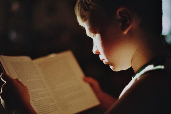 Lesender Junge