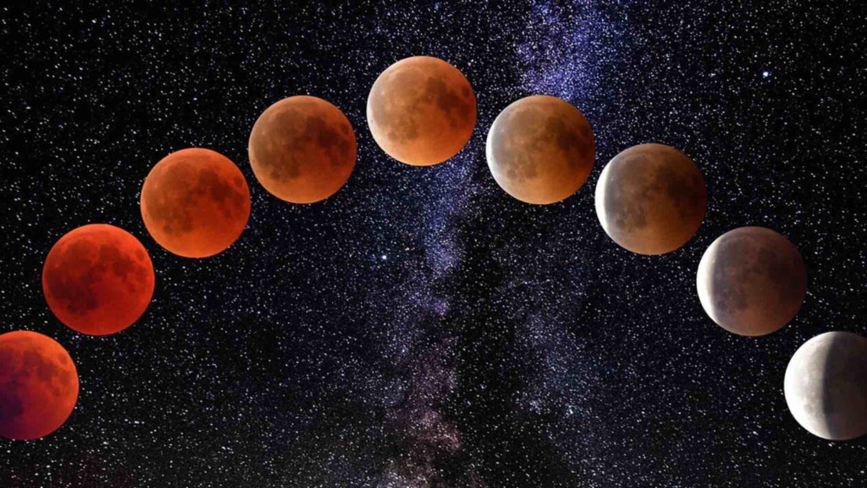 Totale Mondfinsternis mit Blutmond