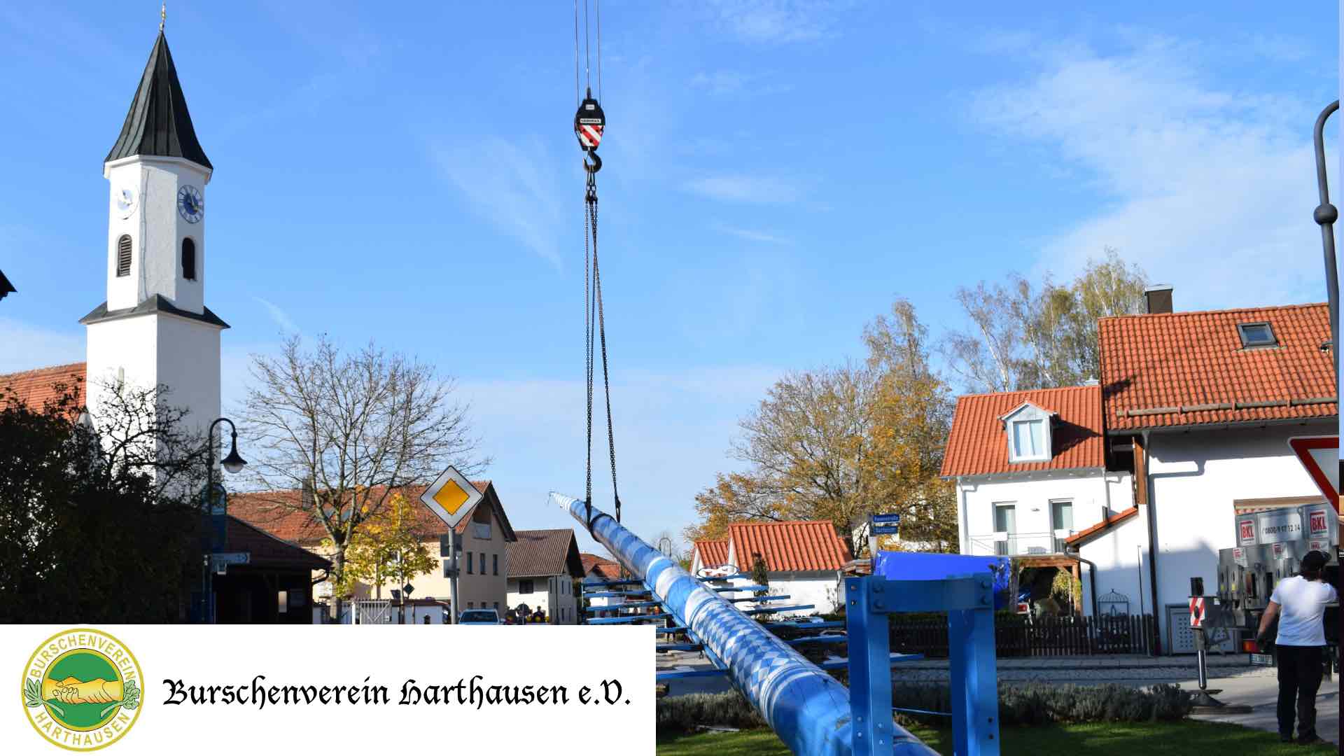 Alten Maibaum umlegen in Harthausen 2022