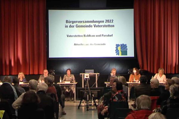 Videomitschnitt der Bürgerversammlung 2022 in Vaterstetten