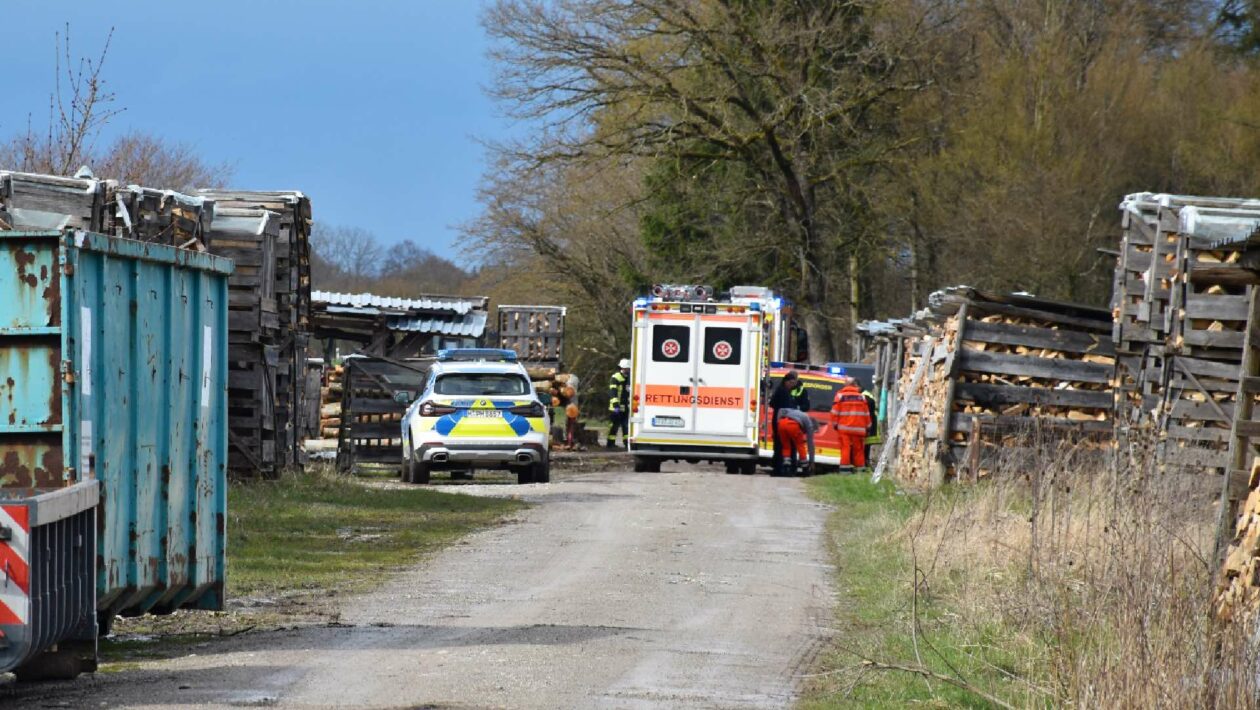 Schwerer Unfall mit Holzspalter