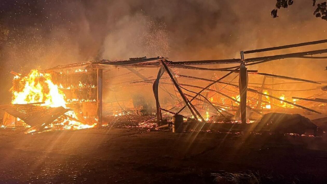 Großbrand bei Weißenfeld