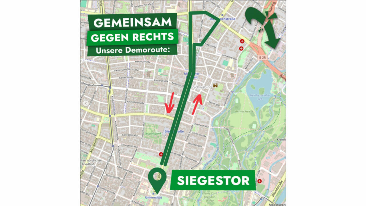 Route "Demo gegen Rechts" am 21.01.2024