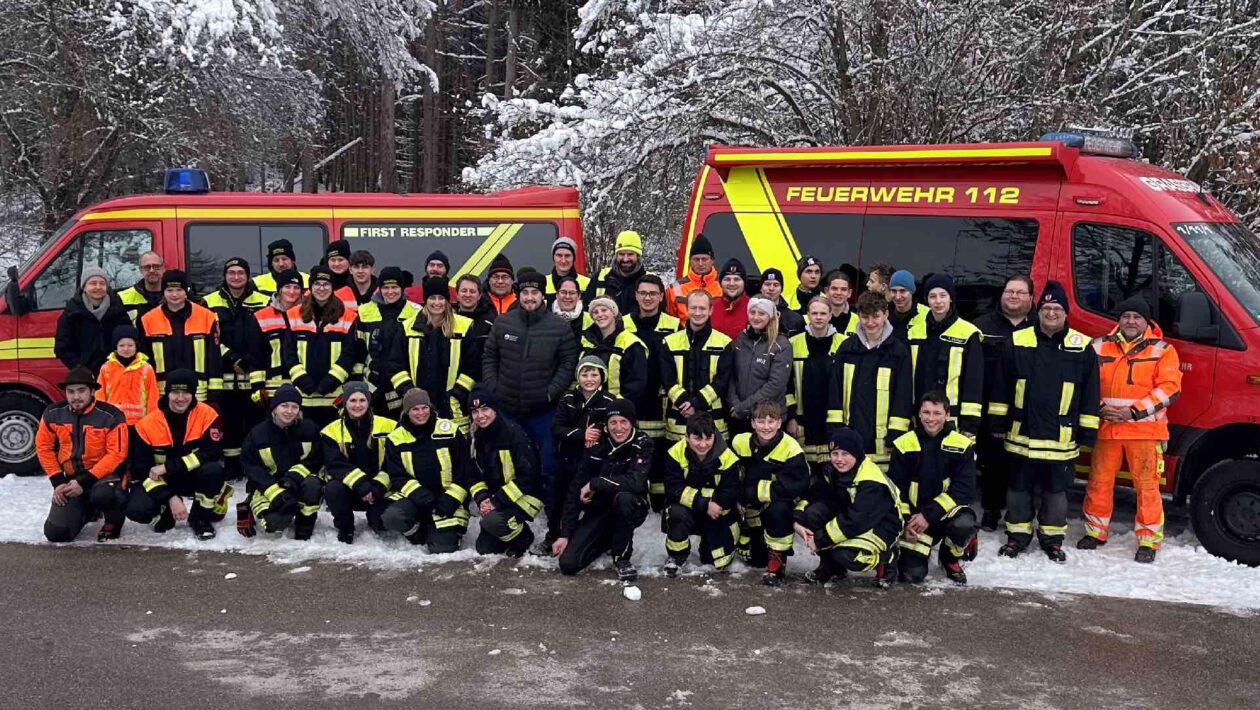 Christbaumsammelaktion der Feuerwehren Grasbrunn und Harthausen