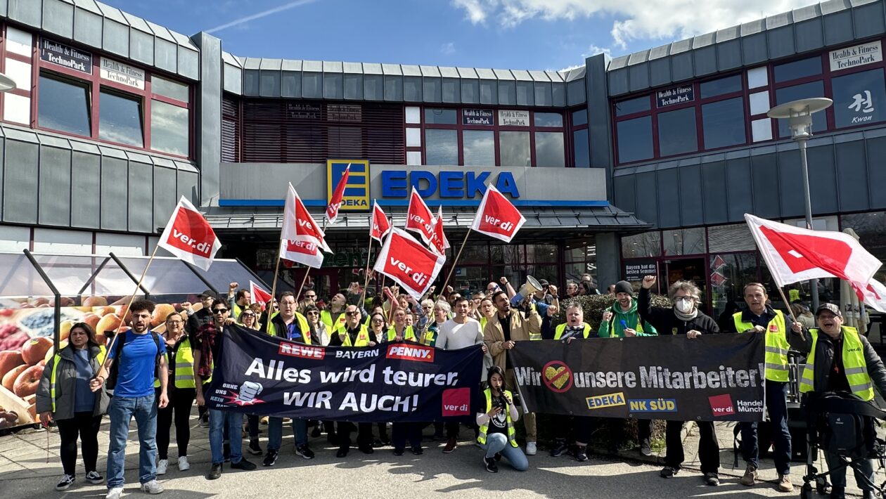 Streik auch bei Edeka im Technopark in Neukeferloh