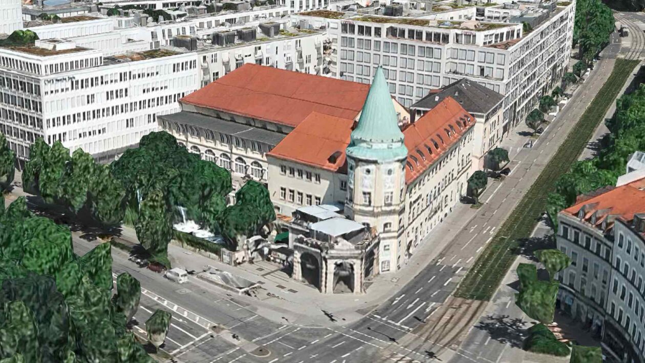 Auto rast in in München in Demonstrationszug